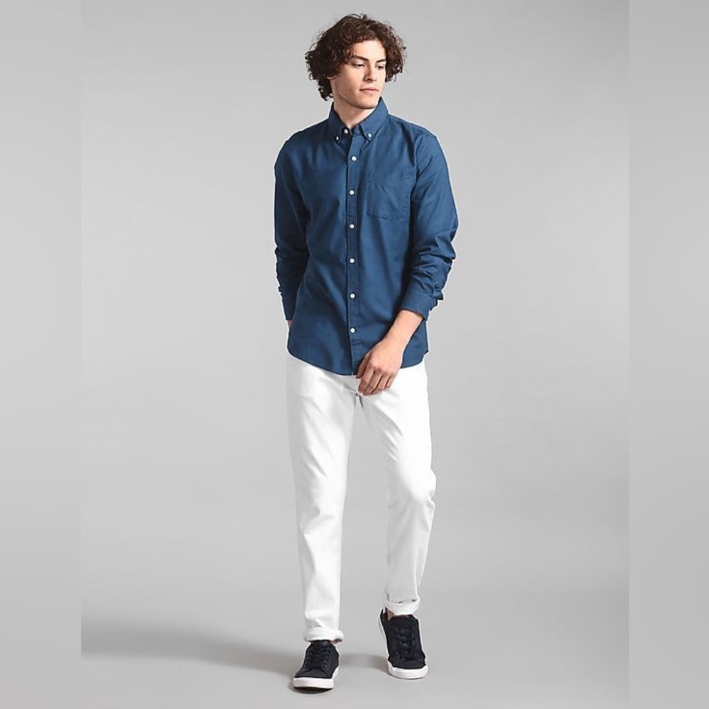 Gap Lived In Stretch Oxford Shirt - Picture 1 of 8